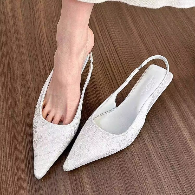 White Suede High Heels Women's Elegant Fashion Stiletto foto 2