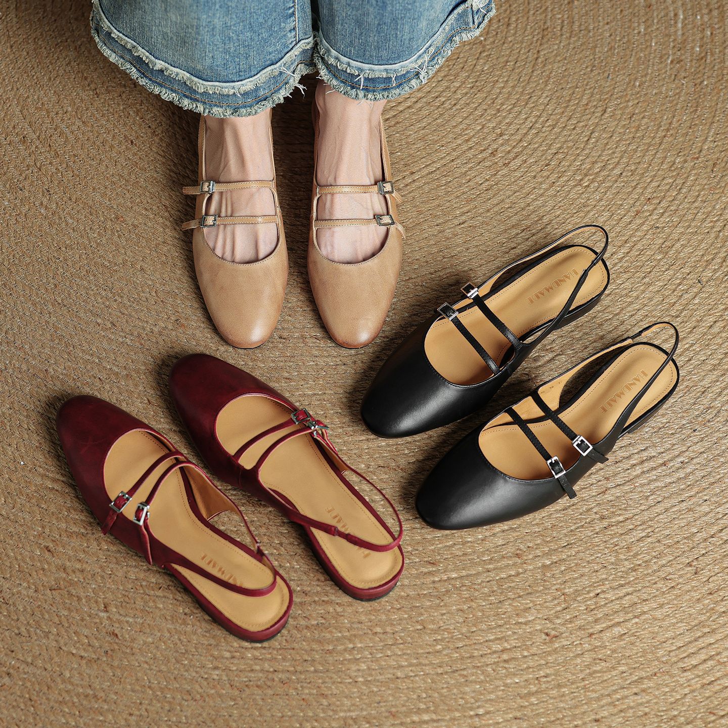 New Womens Flat Sandals With A Soft Sole And A Single Strap foto 3