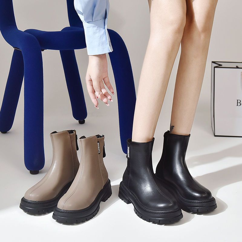 Large Size Women's Shoes British Style Platform Martin Boots foto 3