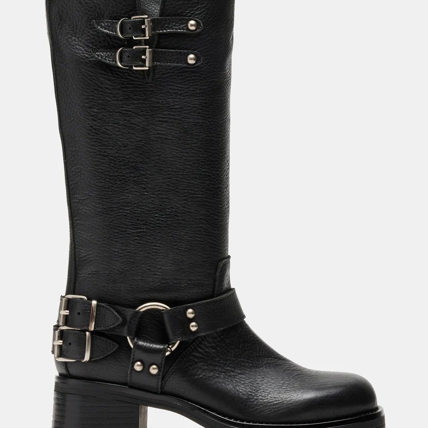 Round-toe Belt Buckle High-top Boots foto 2