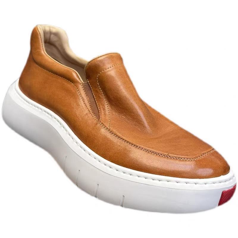 Summer Men's Vintage Casual Leather Shoes foto 3