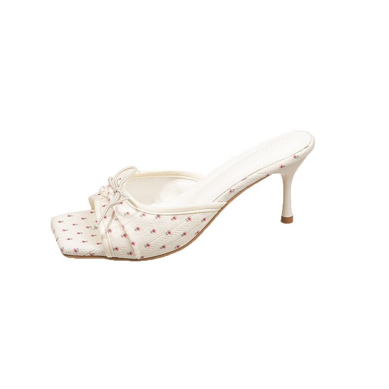 Women's Simple All-Match Bowtie Peep-Toe Sandals foto 2