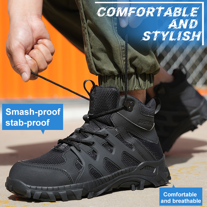 Attack Shield And Anti-stab Safe Site Wear-resistant Outdoor Men's Boots foto 4