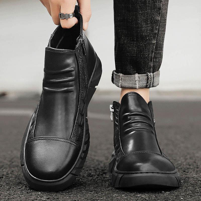 Men's New British Casual High-top Martin Boots foto 3