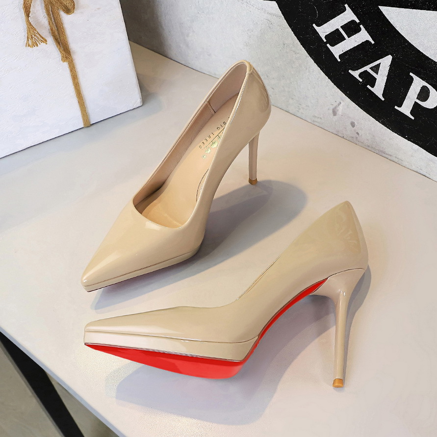 Professional Sexy Stiletto Heel Patent Leather Pumps foto 4