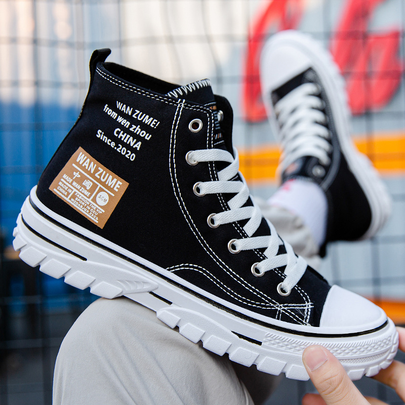 Men's High-top Canvas Shoes Trendy foto 2