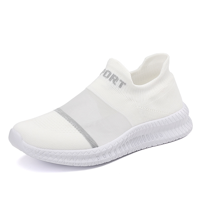 Breathable Casual Couple Running Flying Woven Sports Sock Shoes foto 3