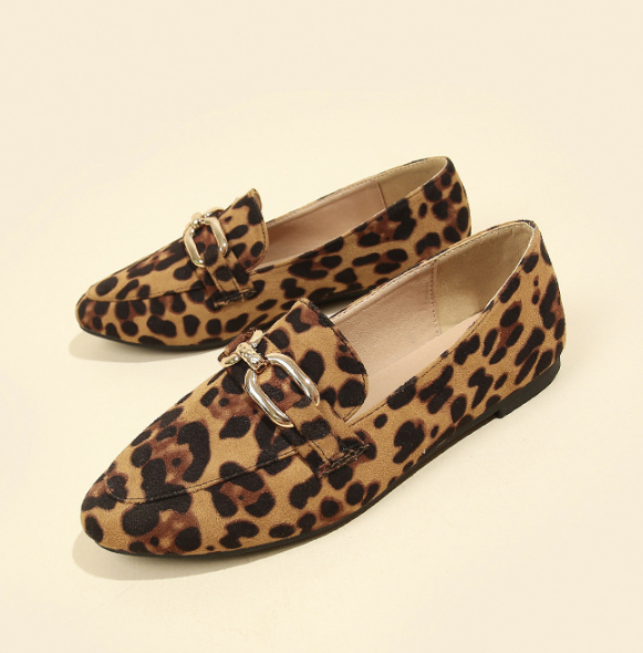 Leopard Print Casual Soft Bottom Pumps Women Casual Shoes Round Toe Flats foto 5
