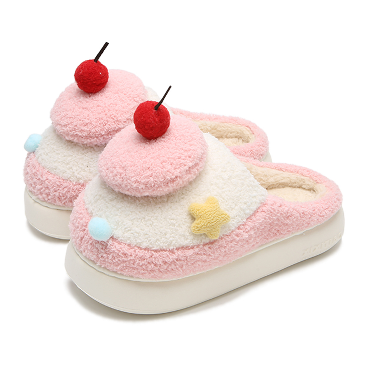 Warm Sweet Cherry Cake Lady Fluffy Shoes foto 2