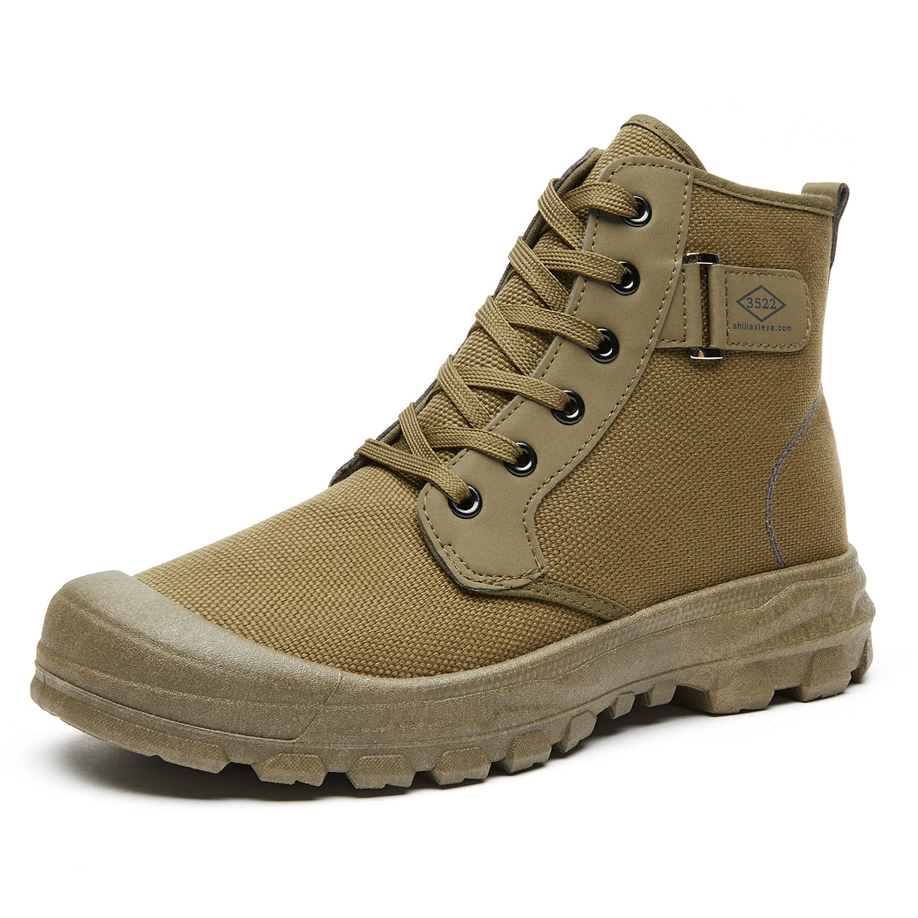 Men's High-top Side Zipper Waterproof Non-slip Wear-resistant Labor Protection Shoes foto 3