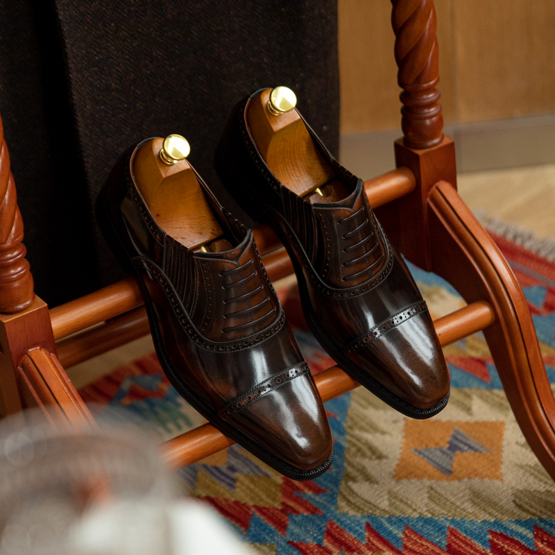 Gentleman Cowhide Commuting Formal Shoes foto 4