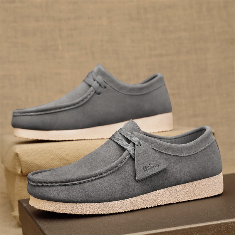 SpringSummer Matte Leather Snail Shoes Popular Online Soft Bottom Casual Leather Shoes Slip-on Gommino Men's Shoes foto 5