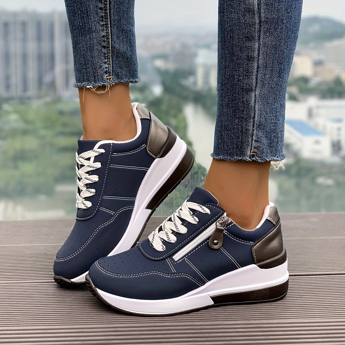 Women's Casual Sneakers With Thick Soles foto 2