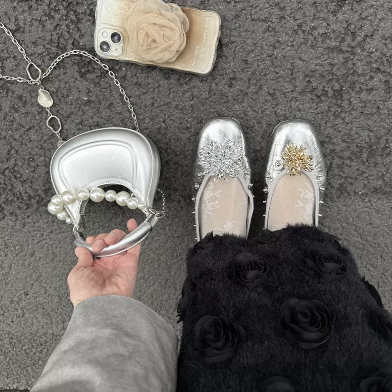 Round-head Rivet Low-cut Casual Womens Shoes foto 4