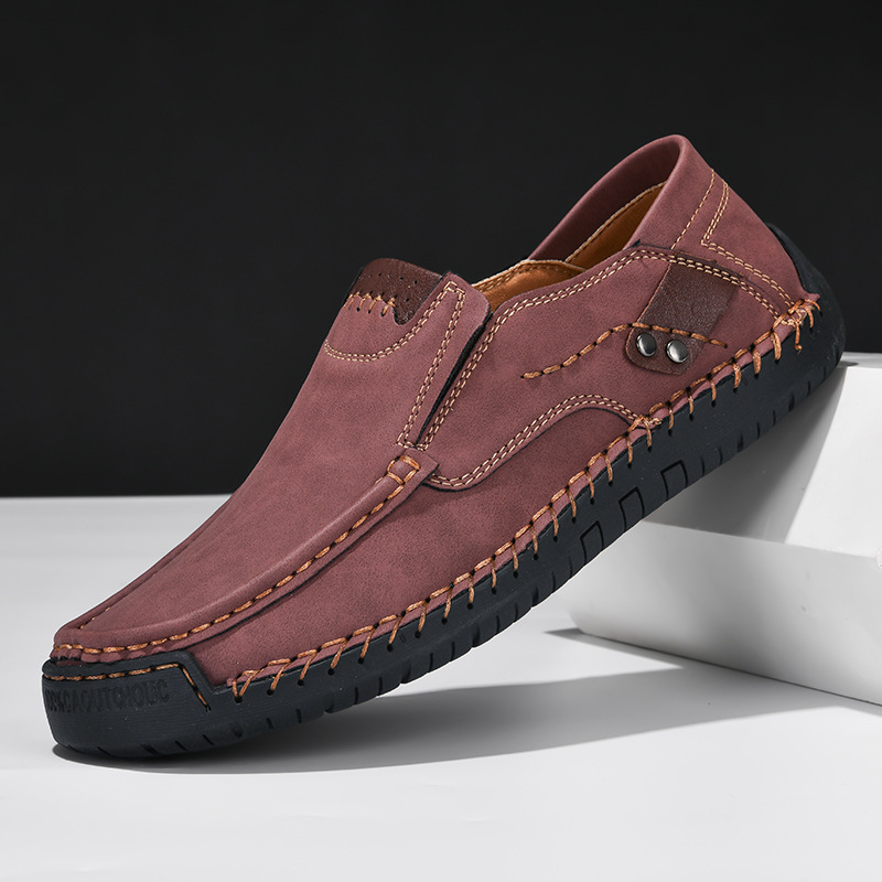 Men's Outdoor Casual Flat Handmade Leather Shoes foto 2