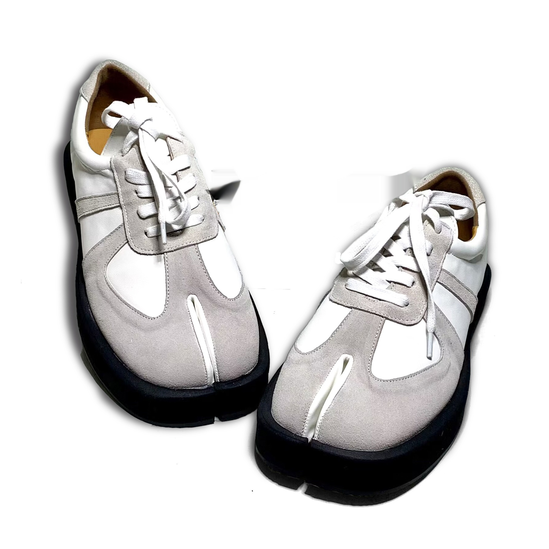 New Step Show Men's And Women's Same Spring And Summer Split Toe German Training Shoes Ninja Shoes Gray Whiteblack foto 3