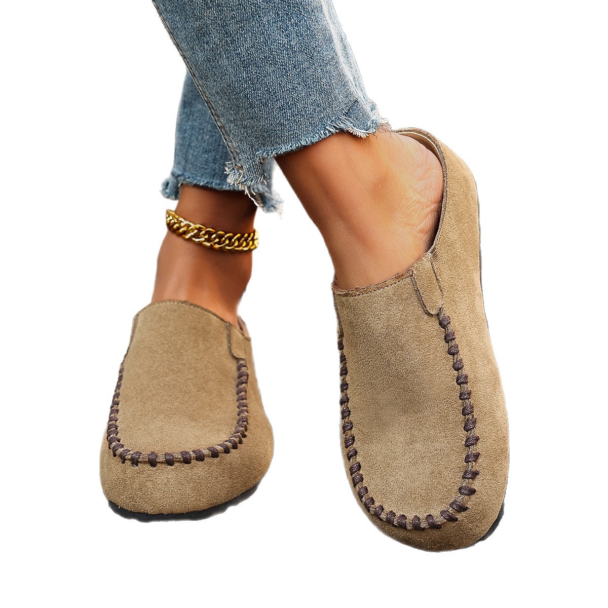 Womens Outdoor Closed-toe Half-slipper With A Thick Sole foto 2