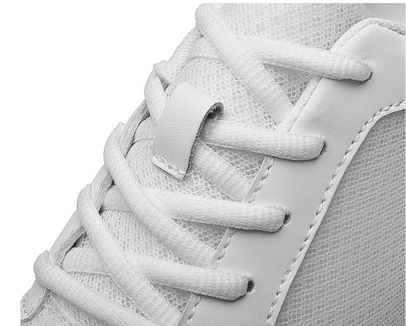 Breathable Flying Woven White Shoes For Boys Height Increasing foto 2