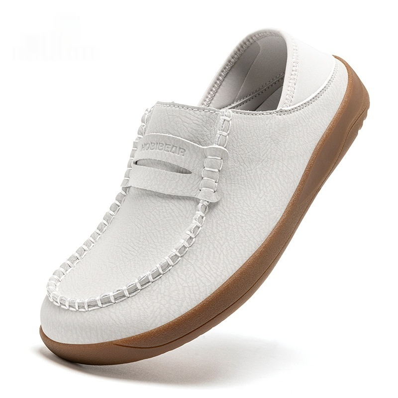 Mens Minimalist Versatile Lightweight Soft And Non-slip Casual Leather Shoes foto 2
