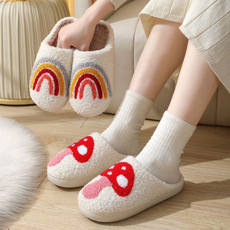 Cotton Slippers Women's Indoor Home Plush Warm Slippers foto 4
