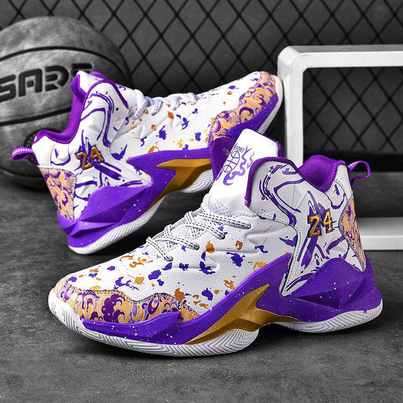 Men's High-top Leather Basketball Shoes foto 3