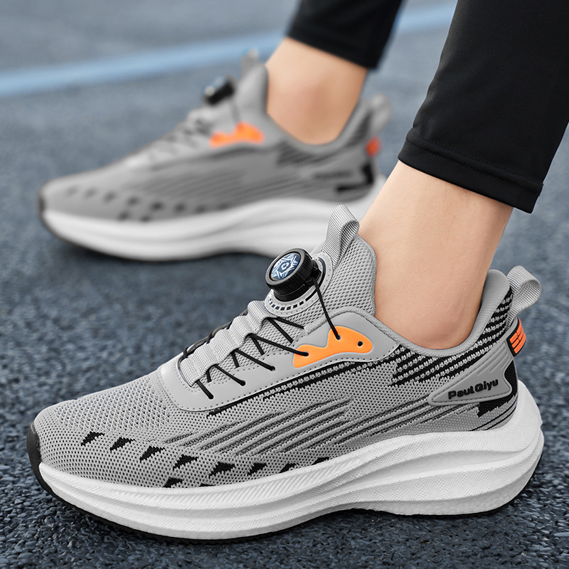 Rotating Buckle Fly-kit Mesh Casual Sports Running Men's Shoes foto 3