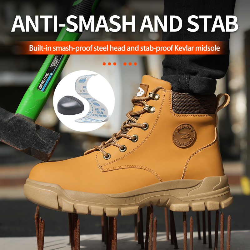 Labor Protection Plush And Warm Steel Toe Shoes foto 3