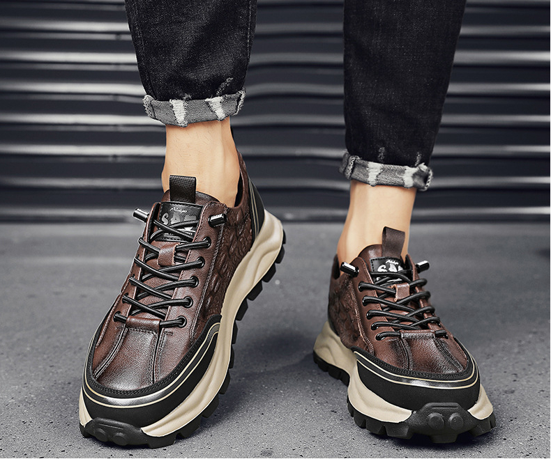 Men's Business Casual Flat Leather Shoes foto 3