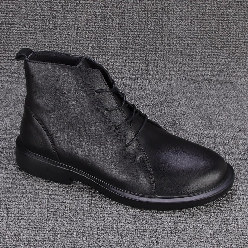 Top Layer Cowhide Platform Fashion Short Boots foto 3