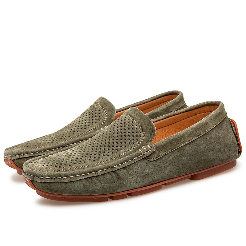 Casual Simple All-matching Genuine Leather Matte Fashion Handmade Stitching Comfortable And Breathable foto 5