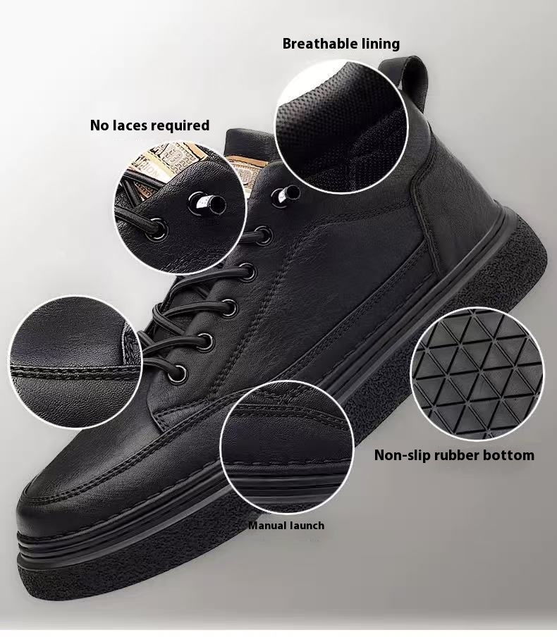 Men's All-match Black Sports Casual Shoes foto 3