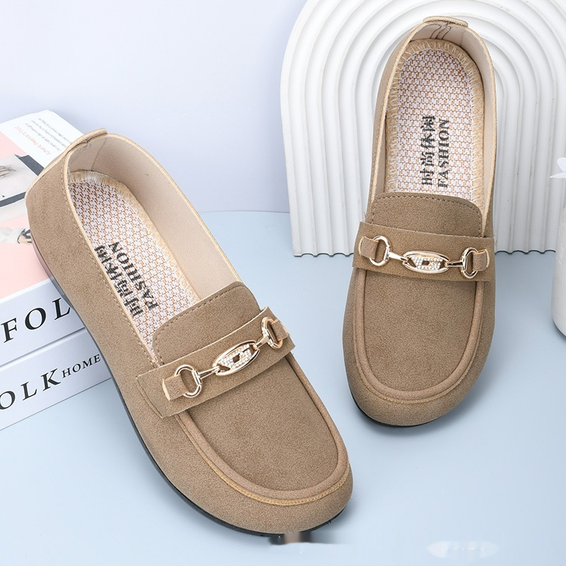 Gommino Women's Solid Color Casual Shoes Soft Bottom foto 4