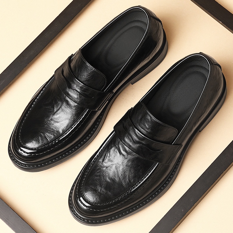 Increased By Slip-on Business Casual Leather Shoes foto 5