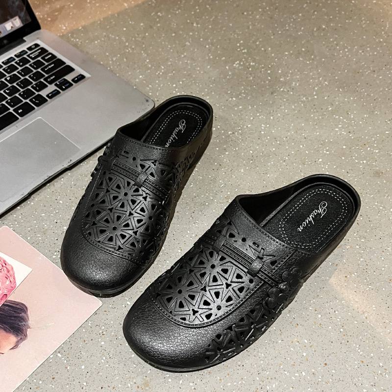 Flat Toe Box New Niche Fairy Style Half Slippers foto 3