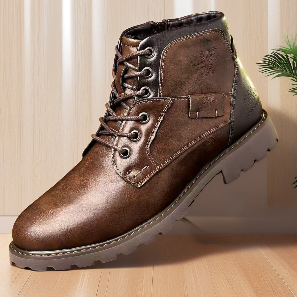 Male Martin Boots Leisure Plus Size Zip Ankle Boots foto 4