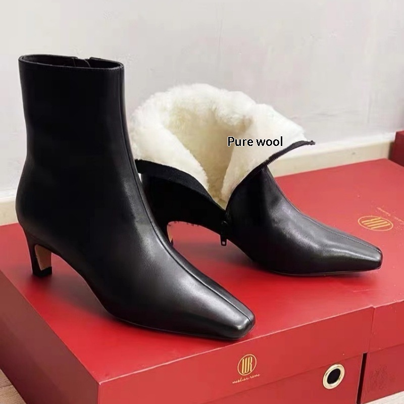 Womens Genuine Leather Snow Boots For Winter Cowhide foto 3