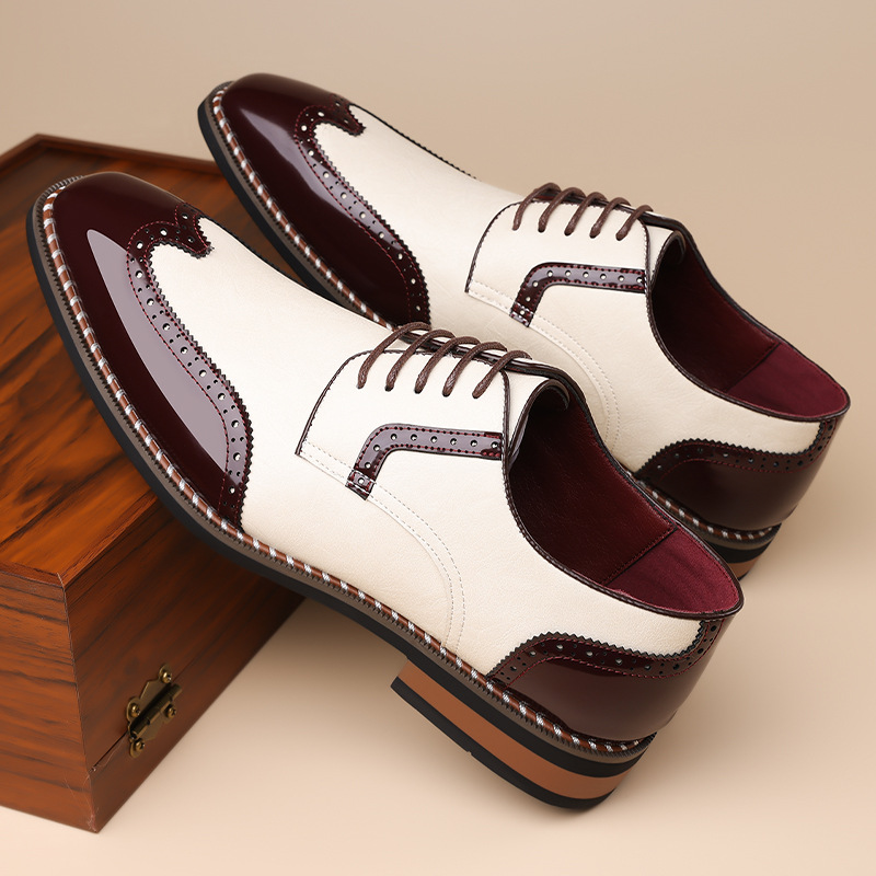 Men's High-end Versatile Comfortable Breathable Trendy Pointed Toe Leather Shoes foto 5