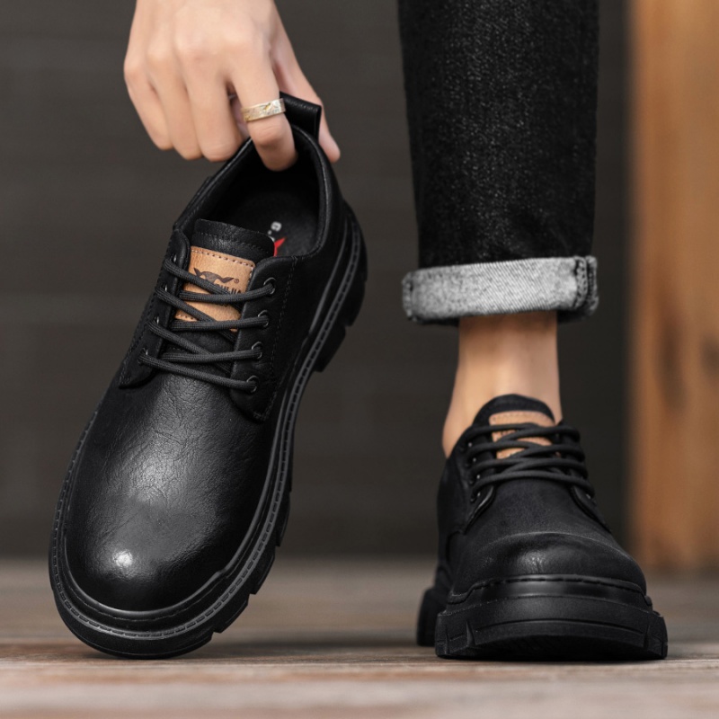 Men's Autumn Black Soft End Business Leather Men's Shoes Outdoor British foto 4