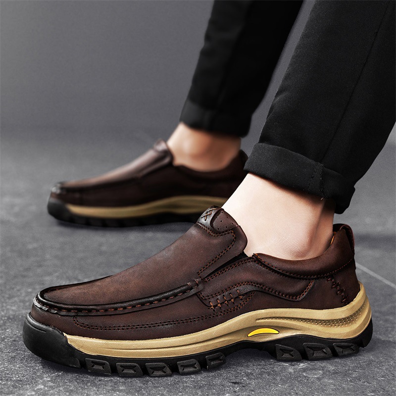 Men's Leather Shoes Thick-soled Outdoor Mountaineering foto 5