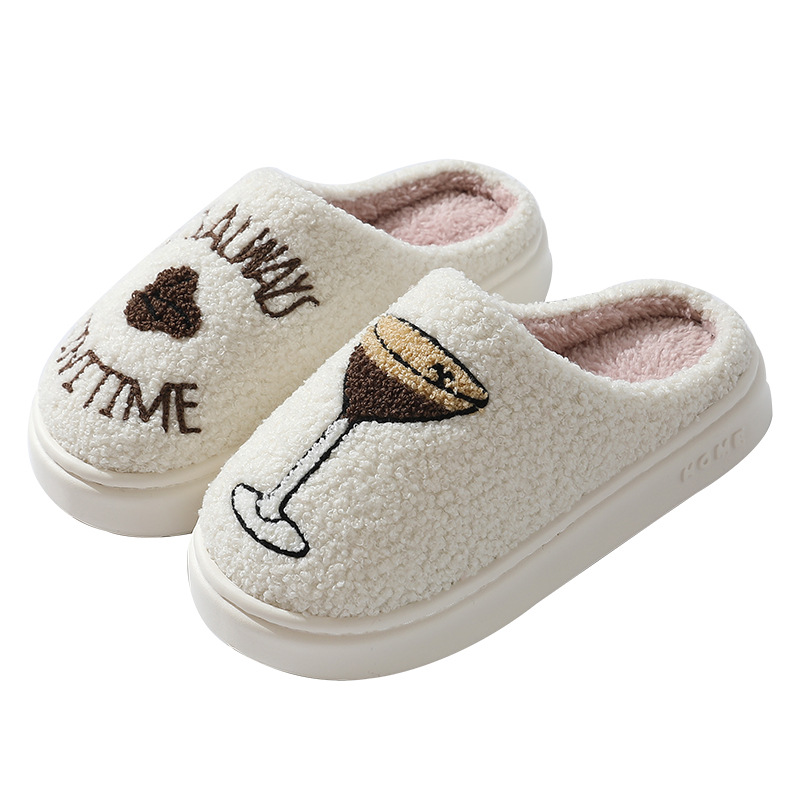 Couples Thick-soled Warm Cotton Slippers foto 5