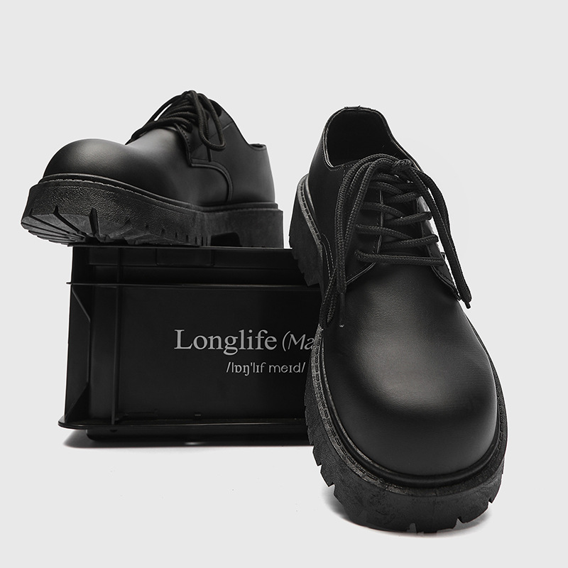 Niche British Casual Men's Shoes Thick Bottom Increased foto 2