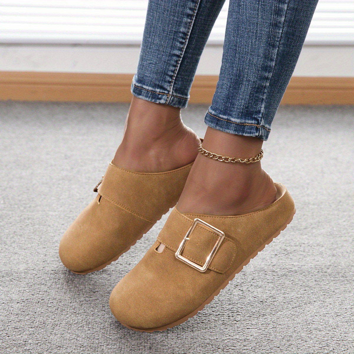 Women's Closed Toe Low Top Canvas Slippers foto 4