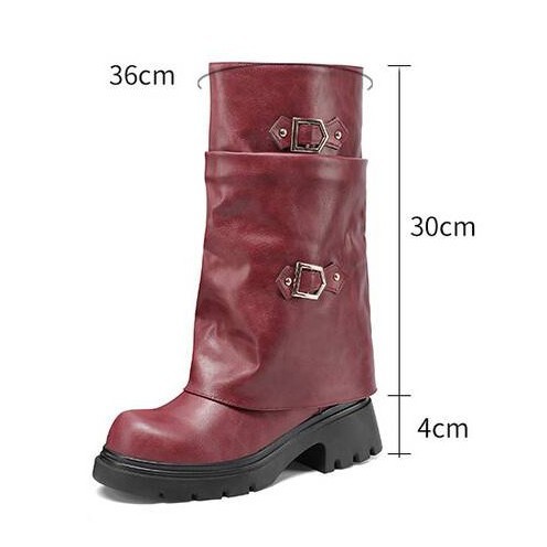 Womens Retro Multi-Layer Boot Buckles foto 3