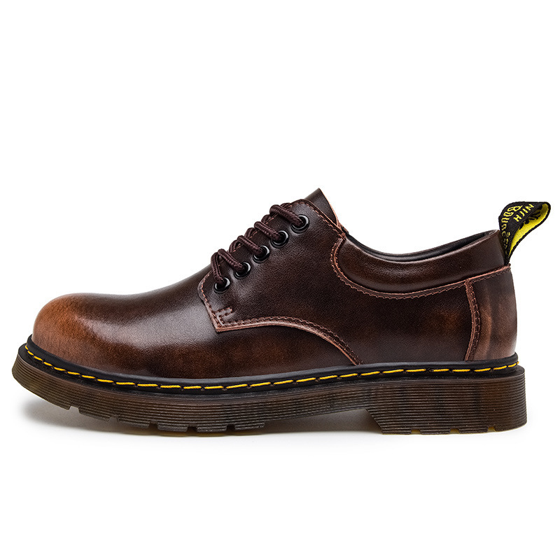 Low Top Big Head Black Working Wear Martin Shoes foto 2