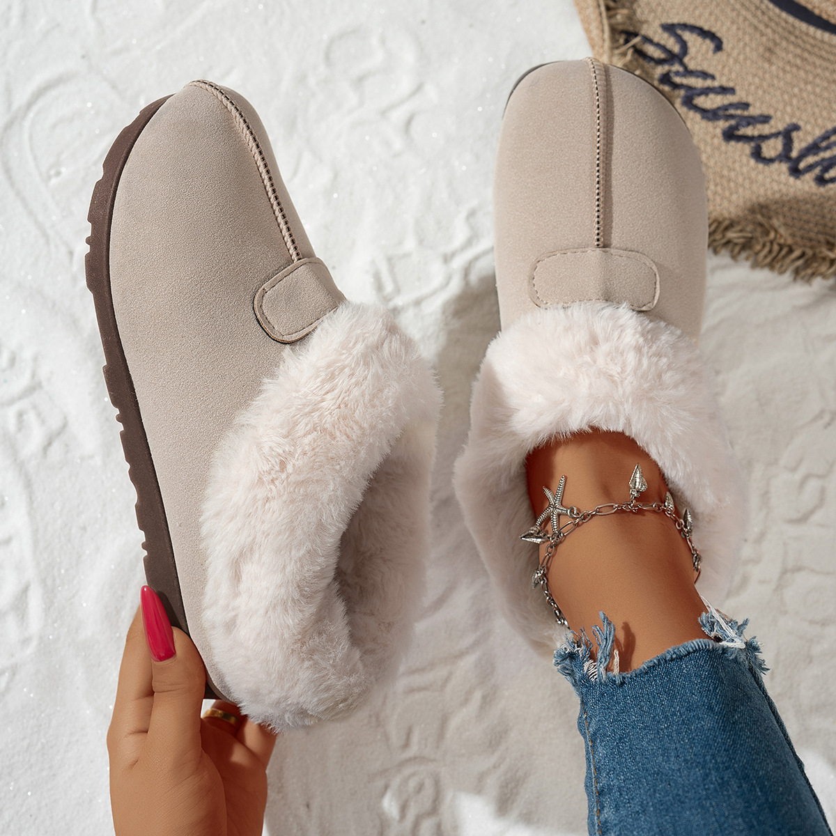 Women's Snow Boots Velvet Warm Cotton Shoes foto 5