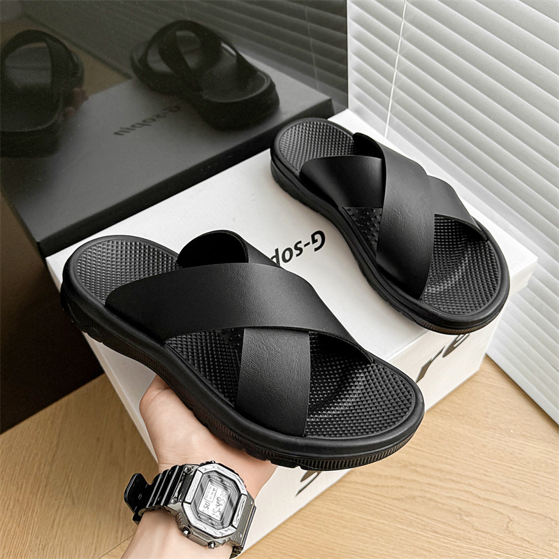 Lazy Slippers Beach Sandals Minimalist Open-toe Mens Slides foto 5