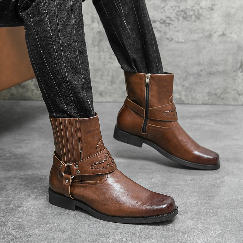 Large Size Western Style Men's Cowboy Boot foto 5