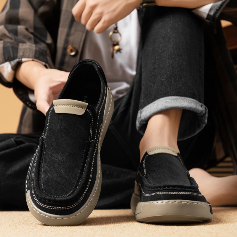 Men's One Pedal Autumn Fashion All-match Casual Leather Shoes foto 3