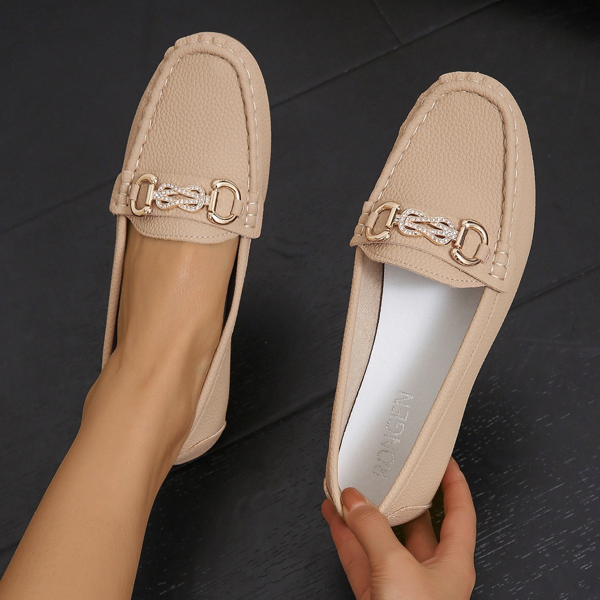 New Korean-style Round-toe Slip-on Loafers foto 5