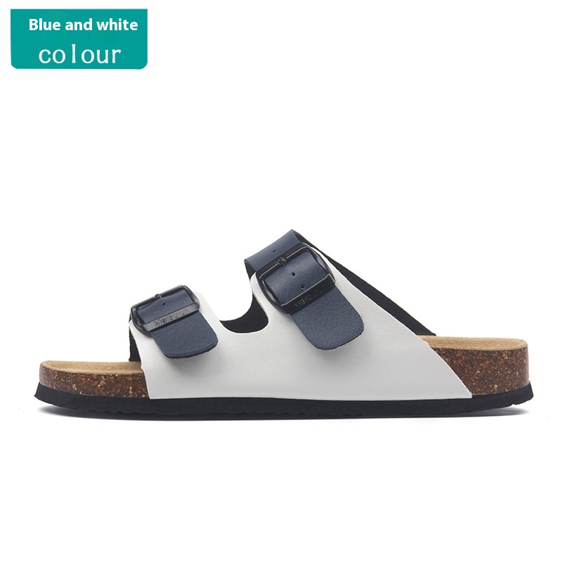 Buckle Flat Cork Slippers Same Beach Buckle Sandals foto 4